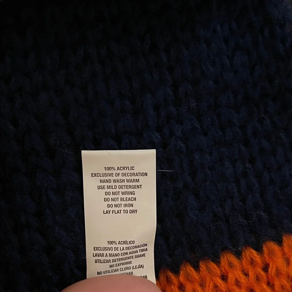 NFL Chicago Bears Orange and Blue Striped Infinity Knit Scarf